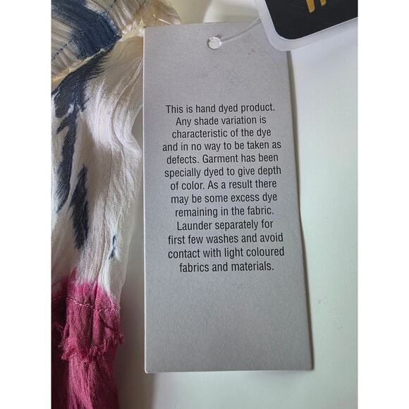 METROWEAR Red Blue White Tye Dye NEW Hippie Boho Festival Maxi Skirt SZ L - Picture 11 of 12